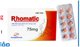 RHOMATIC 75mg điều trị viêm khớp mạn, thoái hóa khớp